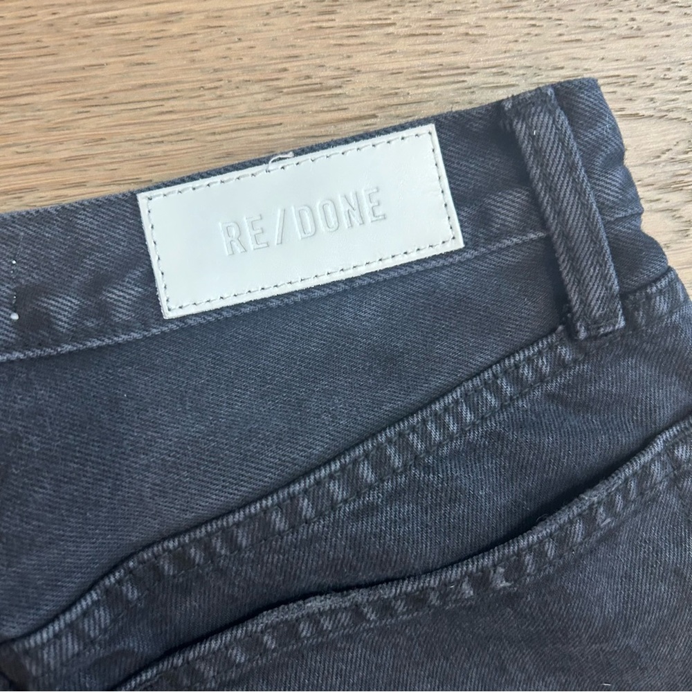 Redone 90's High Rise Loose Washed Black with Rips Distressed - Picture 10 of 13